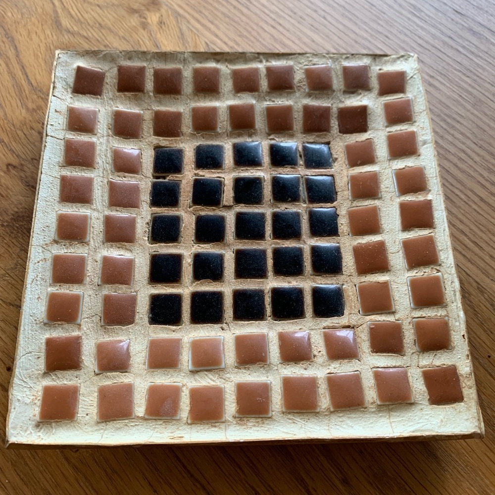 MCM mosaic tile dish. Made in Japan